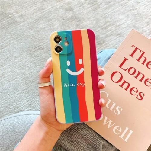 Suitable for IPhone 11/12promax 7/8plus Rainbow Colorful Case for IPhone XSmax XR XS X Protective Cover
