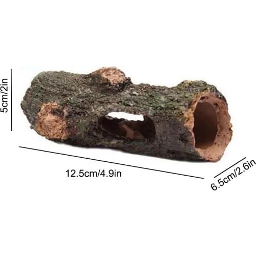 Resin Aquarium Accessories And Ground Ornament Hollow Hole Log Tree Tunnel Cave Fish Tank Decoration Hiding Cave Pet Supplies
