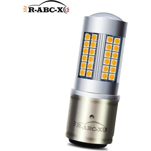 RUIANDSION 1Pcs 66 3030SMD 6V BA21D LED Bulb 1200Lm Peugeot Motorbike Motorcycle Headlight Amber Yellow 2700K White 6000K