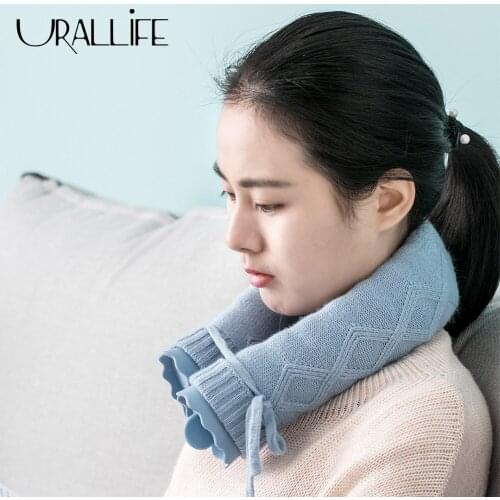 Urallife U Shape Hot Water Bag 710ML Silicone Hands Neck Warmer Heater Microwave Oven Use Ice Bag Hot Water Bottle Knitted Cover