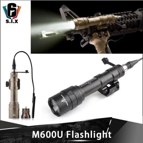 Tactical Surefir M600U Airsof Flashlight LED 500lumens Tactical Weapon M600 Light Hunting Scout Light