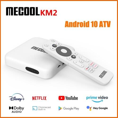 Mecool KM2 Netflix 4K HD TV Box Android 10 ATV Amlogic S905X2 2GB DDR4 Prime Video HDR 10 Widevine L1 Youtube 4K TVBOX vs mi box