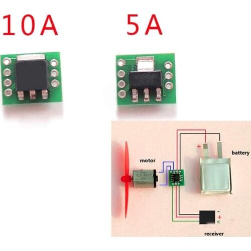Ultra Light 9*13mm BIFRC One-way 5A/10A 1S Brushed ESC Throttle Protection for Brushed Motor RC Micro Airplane Fixed-Wing Drones