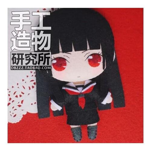Japan Anime Hell Girl Jigoku Shoujo Enma Ai Cosplay Material Package Mini Plush Doll Keychain Pendant Boy Girls Toy DIY Handmade