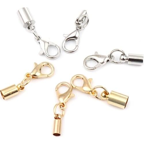 DoreenBeads Zinc Based Alloy Cord End Caps Cylinder Silver Tone (Fits 2.6mm Cord) 22mm/24mm DIY Making Necklace Jewelry, 30PCs