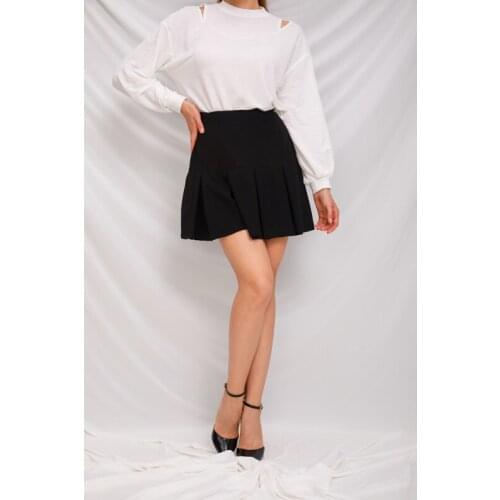 2021 New Elastic Hot Super Mini High Waist Pleated Skirt Women Fashion Summer Sexy Streetwear Good Quality Cute Female Elegant