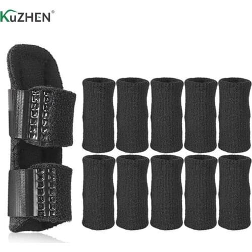 1set Pain Relief With Adjustable Tape Bandage Aluminium Finger Splint Fracture Protection Brace Corrector Supports