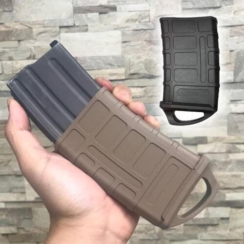 1Pcs M4 Fast Magazine Rubber Bag Holster Hunting Tactical Slip Sleeve Pouch Cover Rubber Rubber U7P3