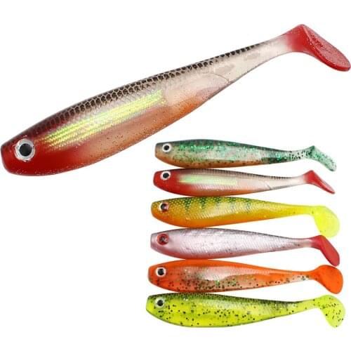 1pcs Fishing Lures 115mm/13g Soft Bait Rainbow color Wobblers Fishing Soft Lures Silicone Artificial 3D Simulation bait Baits