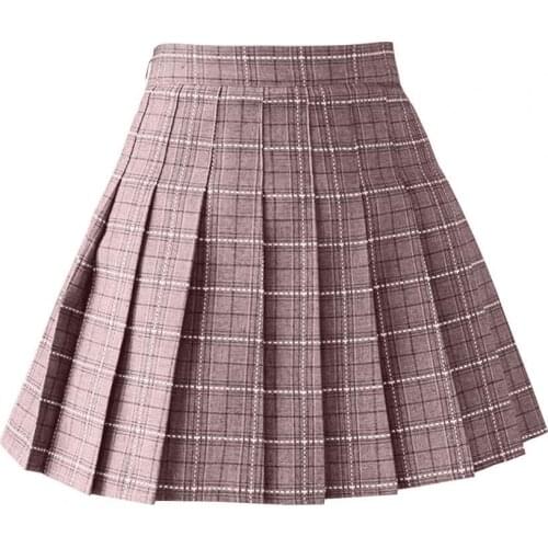 60% Dropshipping!!2021 New women plaid skirt slim soft pleated skirt campus style