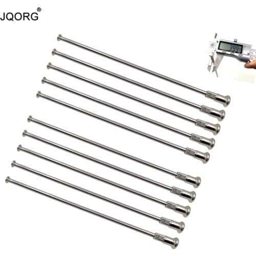 8 K 4.0 mm Straight Head Motorcycle Spokes 304 Stainless Steel Material Cylinder Body Sliver Color Cycling Motocross Spokes