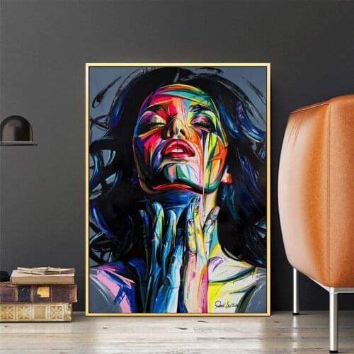 Abstract Colorful Sexy Woman Canvas Painting Nude Figure Art Pictures Nordic Wall Art Poster Print for Living Room Home Decor