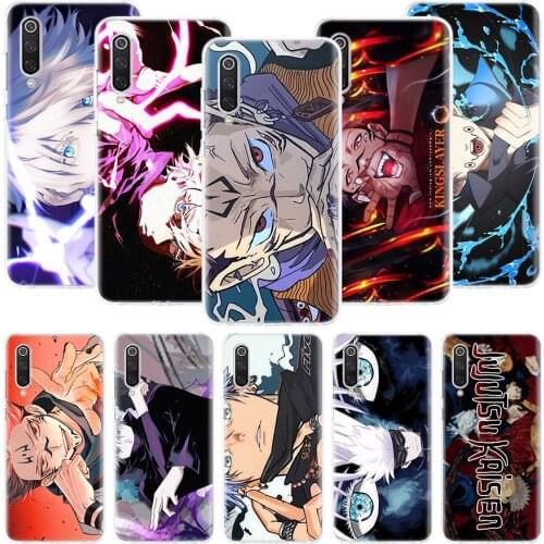 Japan Anime Jujutsu Kaisen Phone Case For Xiaomi Mi Note 10 11 9 8 10T 9T CC9 A1 A2 A3 5X 6X Pocophone F1 X3 F2 Pro Lite Coque C