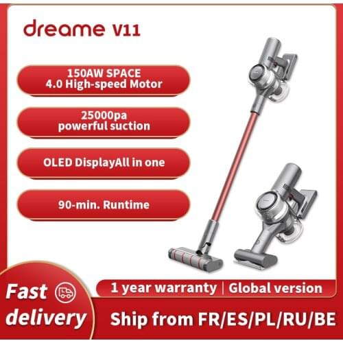 Dreame V11 Handheld Wireless Vacuum Cleaner OLED Display Portable Cordless 25kPa All In One Dust Collector Sweep Home Carpet
