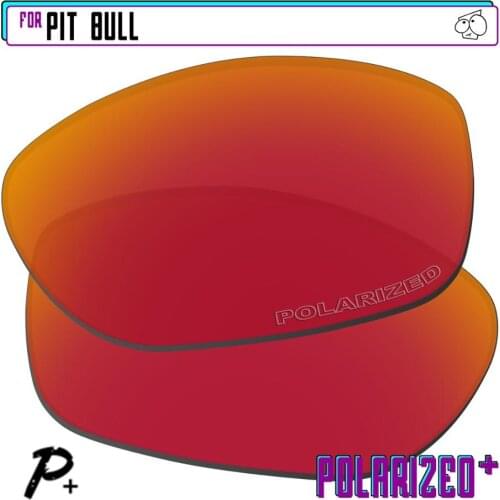 EZReplace Polarized Replacement Lenses for - Oakley Pit Bull Sunglasses - Red P Plus