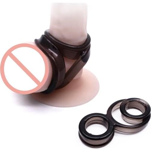 Male Chastity Device Elastic Penis Rings Penis Sleeve Scrotum Bind Delay Ejaculation Cock Rings Sex Toys For Men Adult Products