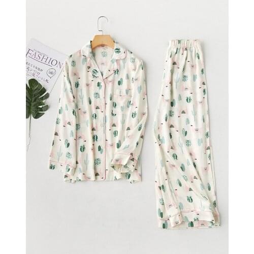 2020 New Pajamas set Solid Satin Lapel Long Sleeve Pants Sleepwear 2 pieces Pyjamas for Women Sexy satin Casual Home Clothes