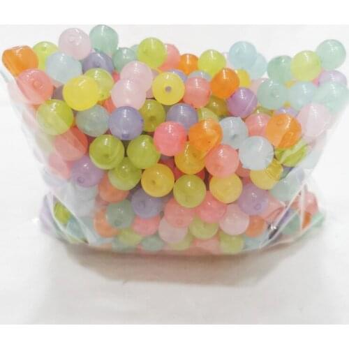 500gram/bag 6mm- 10mm diy acrylic candy round loose spacer beads.for woman kid bracelet necklace making jewelry accessories 2021