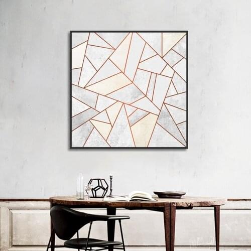 Minimalist Color Matching Geometric Pattern Print Painting For Living Room Bedroom Hanging Wall Art Decor Picture Poster