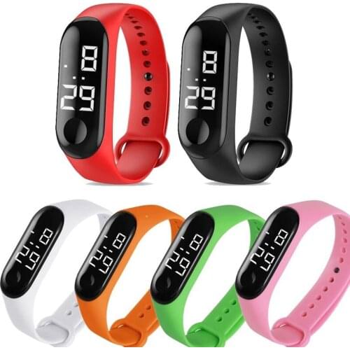 Men Women Sport LED Digital Watch Waterproof Led Silicone Electronic Sports Luminous Sensor Digital Wristwatches Fashion Watches