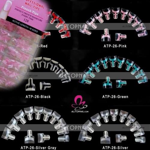 128ct French Wrap Plus Nail Art Tips 12 Color Perfect French Manicure Every Time 200sets- FedEx&DHL FREE SHIPING