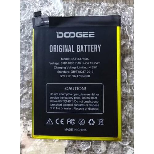 Original doogee F7 pro battery 4000mah 3.8V for DOOGEE F7 pro 5.7inch MTK6750 Octa Core Android 6.0 Smartphon