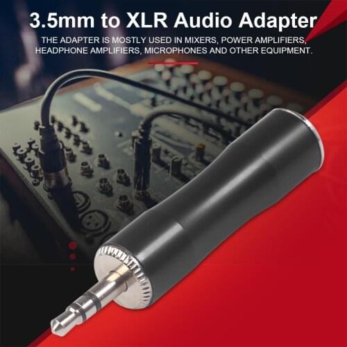 3.5 Female to XLR Female Adapter with Zinc Alloy Assembly Housing for Mixers Power Amplifiers Microphones