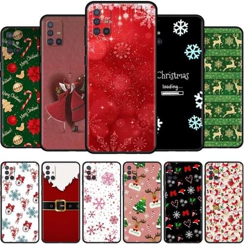 Merry Christmas Cute Silicone Phone Case For Fundas Samsung Galaxy A51 A21s A71 A12 A31 A52 A41 A32 A72 5G A02s A11 A02 Cover
