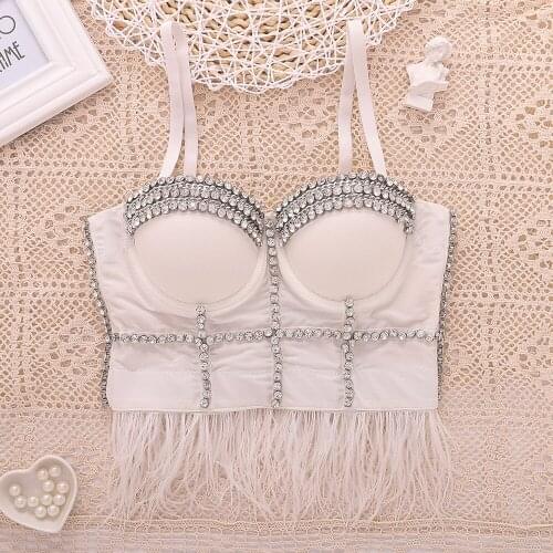 Top Underwear To Wear Out Tassel Women Tops Fashion Sexy Crop Top Vest Push Up Summer Bralette Bra Female Corset Tops Clothes