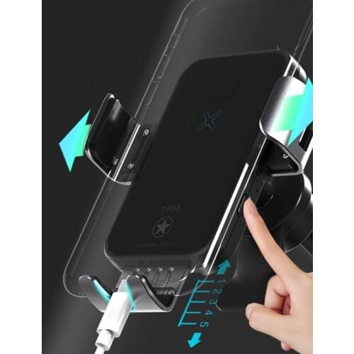 Universal Magnetic Charging Wireless Car Charger Coil Automatic Induction Mobile Phone Holder Intelligent Voice Reminder Fast