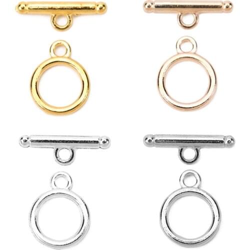 20sets Gold Color Alloy Toggle Clasps Hooks OT Bracelet Connectors Craft Beaded Necklace Findings Diy Jewelry Making Supplies