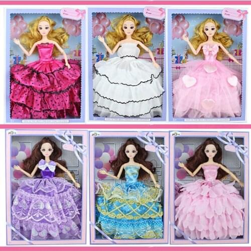 Evening Party Clothes Wedding Dress Doll For Fashion Birthday Christmas 1set Girl Princess With