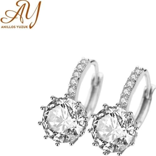 Anillos Yuzuk 925 Sterling Silver Heart Dangle Radiant Dazzling CZ Paved Earrings For Women Wedding Party Fine Jewelry Wholesale