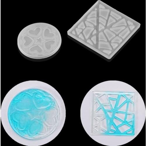 1Pc Irregular Love Heart Printing Crystal Epoxy Resin Mold Casting Mould for DIY Resin Crafts Home Decoration Making Tools