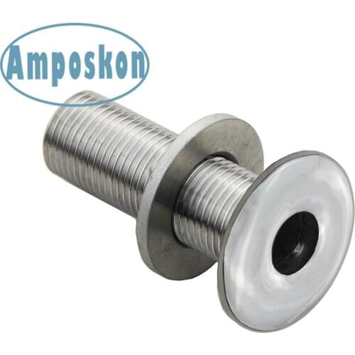 2 PCS Thru Hull Fitting For 1/2" Hose Marine Boat Hardware Stainless Steel Kayak Accessories Inflatable Boat Surf Paddle Board