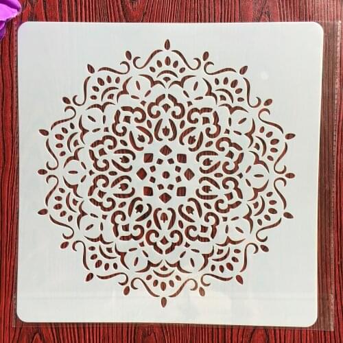 30 * 30 cm diy craft mandala mould for woodcut painting, scrapbook wall art stamping decoration album embossed paper card