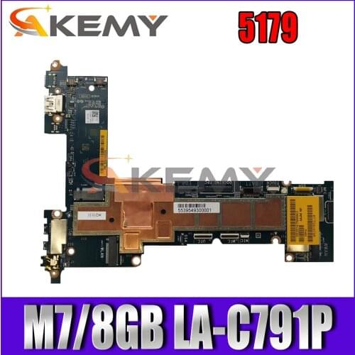 Akemy Brand NEW M7/8GB for DELL Latitude 5179 Motherboard AAJA0 LA-C791P CN-0W1D2D W1D2D Mainboard 100%tested