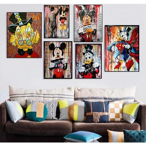 Disney DIY 5D Diamond Painting Mickey Mouse and Donald Duck Full Round Mosaic Diamond Embroidery Cross Stitch Kits Home Decor