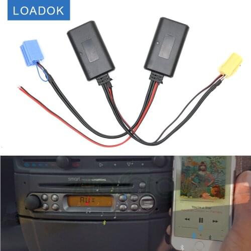 Car Bluetooth 5.0 Cable AUX Adapter for Smart Fortwo 450 451 Bluetooth Roadster Grundig CD 6 8 Pins MINI ISO Connector Plug