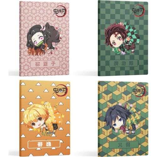 Demon Slayer Notebooks Kawaii Kamado Tanjirou Cute Sketchbook Anime Hand Book Student Portable Notebook School Supplies Notebook