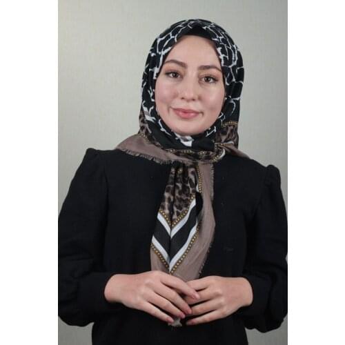 BONJELA PATTERNED COTON SCARF-DESEN-65-RENK-07
