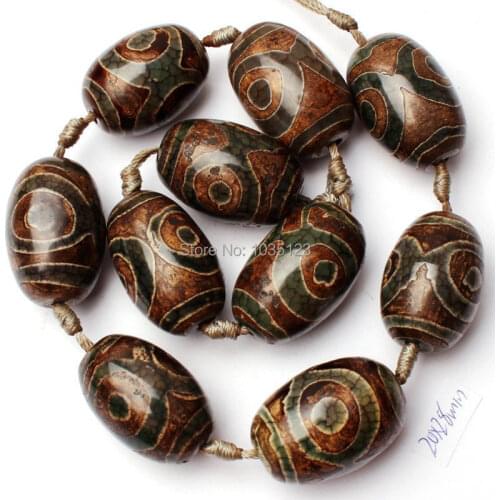 High Quality 20x28mm Pretty Mixed Dzi Agates Onyx Oval Shape Gem Loose Beads Strand 10Pcs DIY Creative Jewellery Making w2236