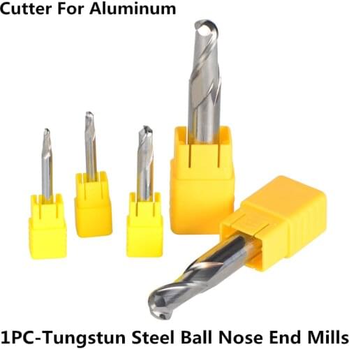 R1.5,R2.0,R3.0,R6.0 Tungsten Steel End Mills Ball Nose Head Milling Cutters HRC55 Spiral Bit Milling Cutter Tools Router bits