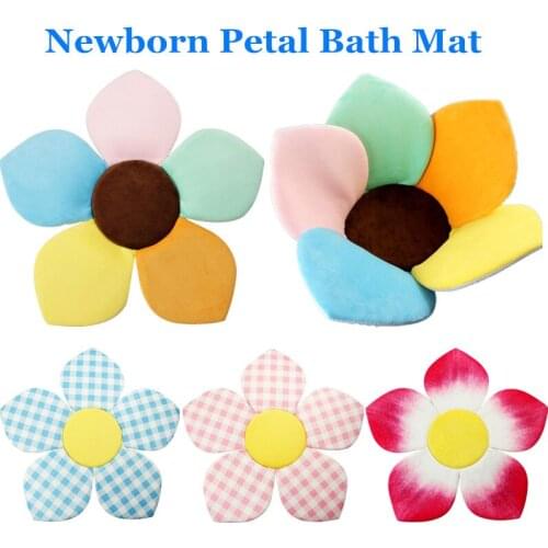 Creative Newborn Petal Bath Bathtub Mat Soft Comfort Supportive Lounger Sink Bath Cushion Flower Baby Bathtub Mat Tub