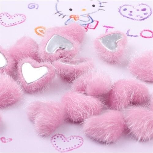 Cute Plush Heart Shaped Accessories Garment Sewing Handmade Craft Supplies Children DIY Filler Materials Wedding Decoration
