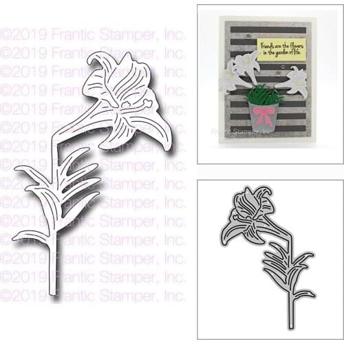 New Botanical Lily Craft Embossing Mold 2021 Metal Cutting Dies for DIY Decorative Scrapbooking Album Card Making No Stamps
