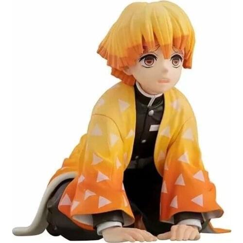 New Cute Japan Anime Demon Slayer Kimetsu No Yaiba Agatsuma Zenitsu Anime Figure Demon Slayer PVC Action Figure Toys Gift