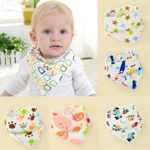 New Cute Baby Boy Girl Bandana Bibs Infant Triangle Head Scarf Saliva Towel Dribble