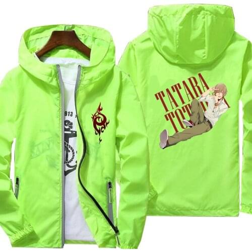 Casual K Project anime Jacket Spring Autumn reflective zipper Windbreaker waterproof Jackets men street Hooded thin Coats