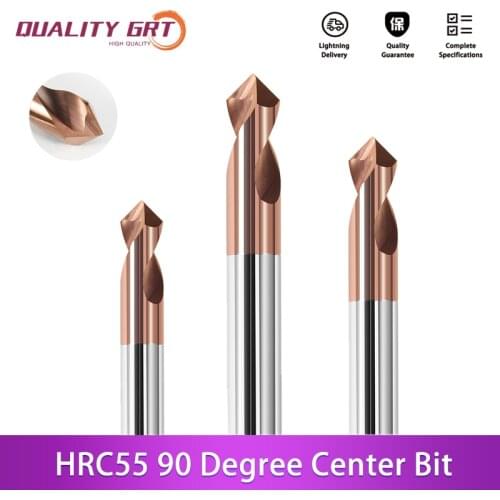 Q.Grt Carbide Point Angle 90 Degree Spot Drill Bit for Machining Hole Drill Chamfering Tools Location Center Bit